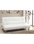 Bulle Futon Sofa: White/Chrome