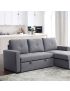 Polly Sectional Sofa: Gray