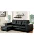 Denton Sectional Sofa: Black