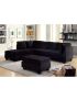 Lomma Sectional Sofa: Black