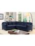 Peever Sectional Sofa: Navy