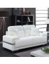 Zibak Sofa Set: White/Chrome