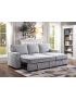 Ines Sectional Sofa: Gray
