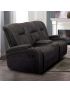 Amirah Loveseat With Two Glider Recliners: Dark Gray
