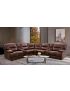 Louella Sectional Sofa: Brown