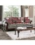 Whitland Sofa Set: Light Gray/Red